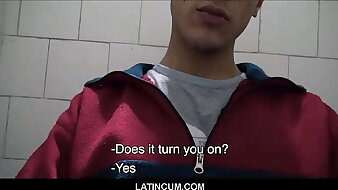 Straight Latino Boy Wakes Up Everywhere Gay Guy Offering Assets In Bathroom Stall POV