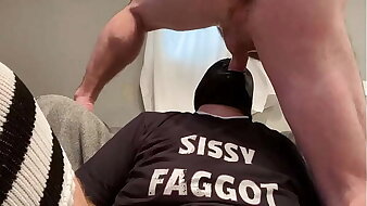 Straight be-all longed-for closeup of his faggot's brashness