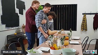 Friendsgiving Meeting With Nate Grimes And His Friends Ends Up In A Sinful Raw Fucking Gay Party - Men