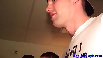 Frat college twinks anally drilled